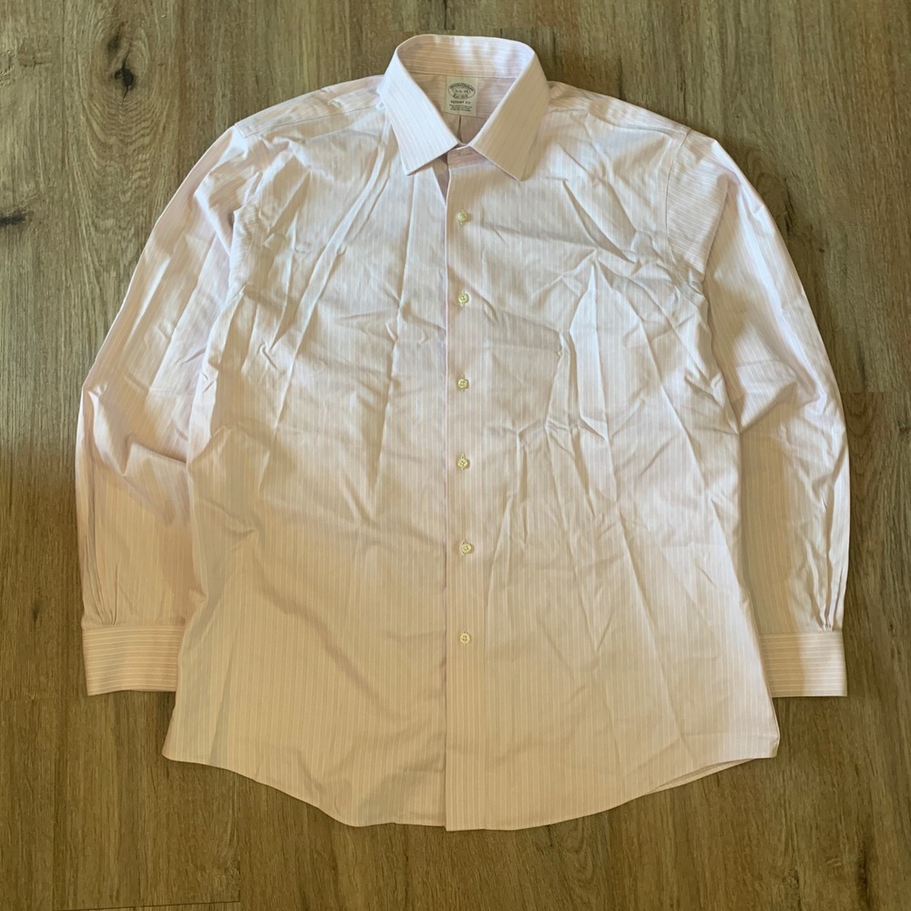 Brooks Brothers Regent Fit supima cotton striped dress shirt - size 16.5 / 34